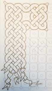 Sketch of P over the Celtic knot template