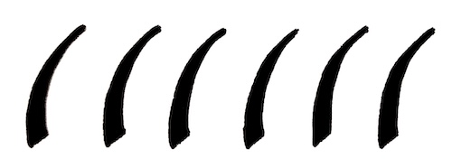 Practice tracing this stroke to get the feel of the line.